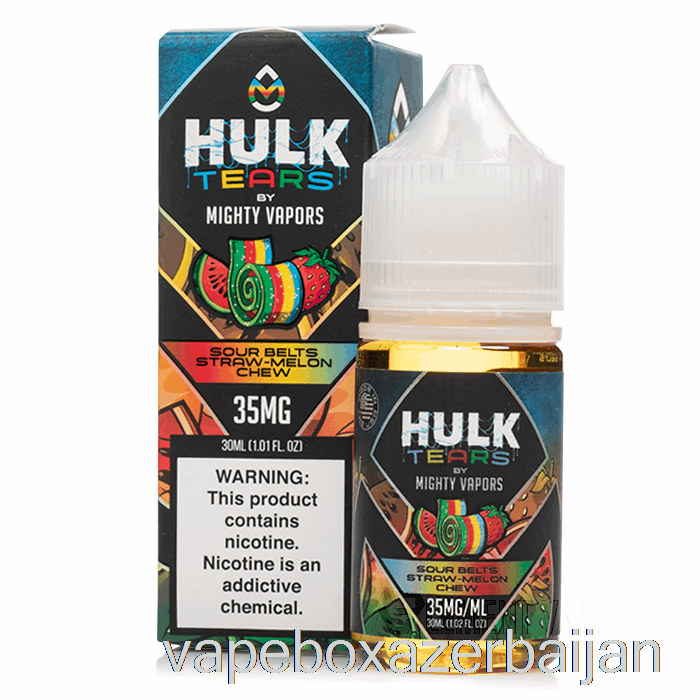 Vape Baku Sour Belts Straw Melon Chew - Hulk Tears Salts - 30mL 35mg